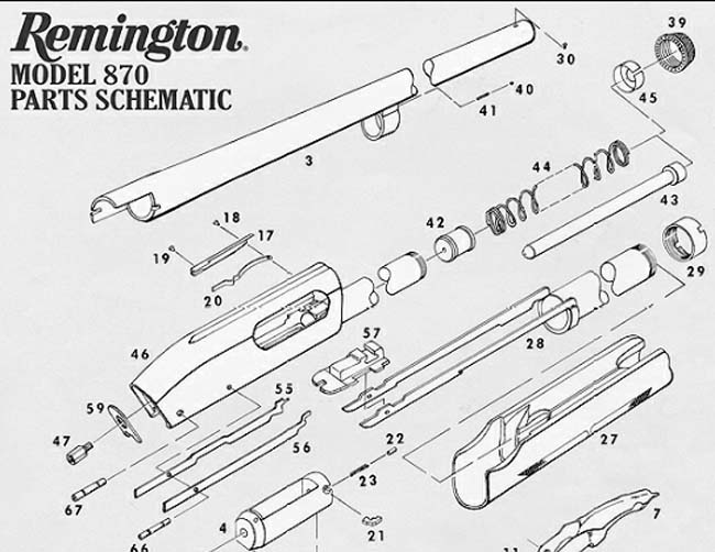 Remington Model 12 Schematic